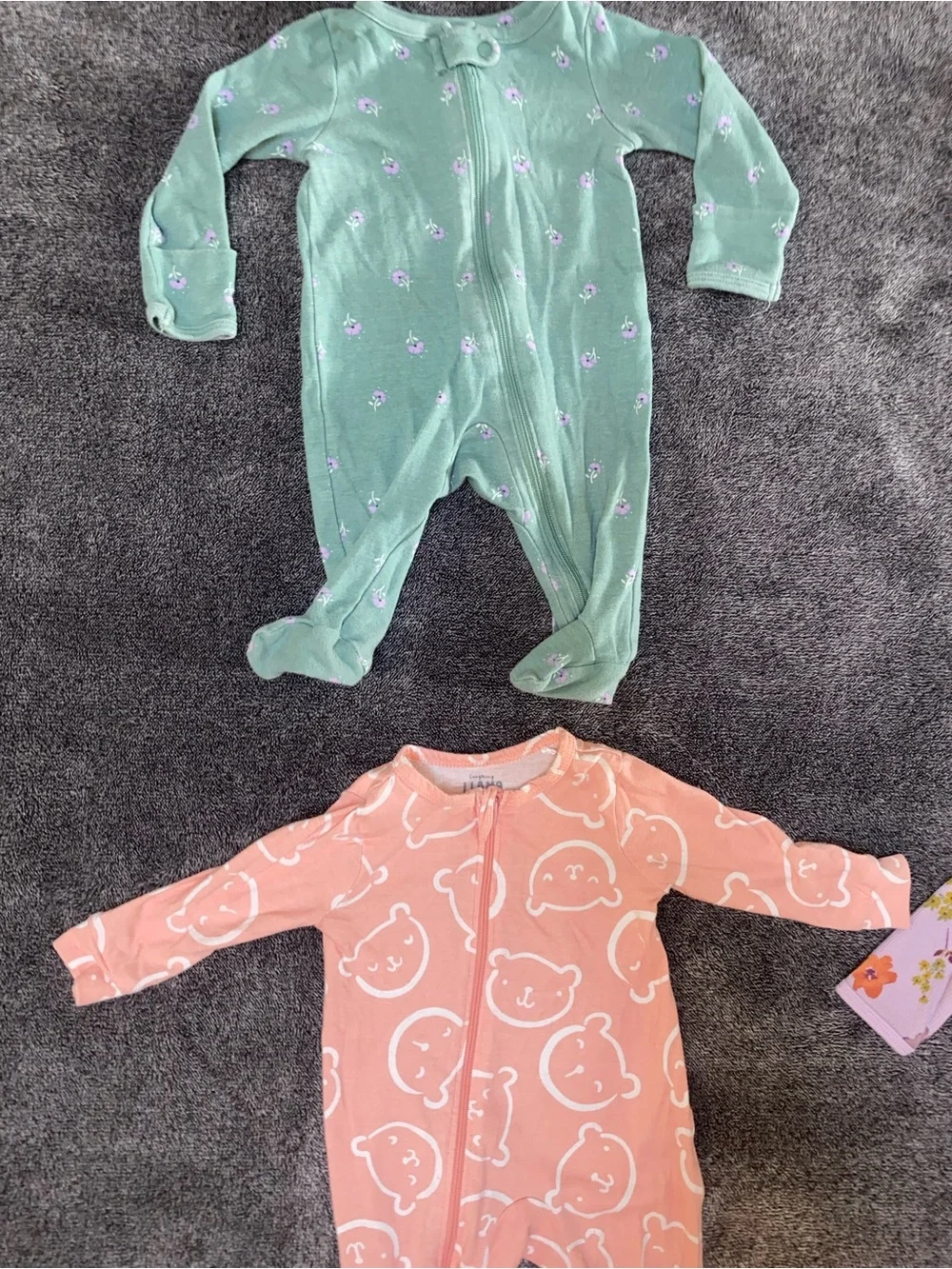 Baby Girl Footie Pajama Bundle 3 Month 4 Cozy PJ Sets